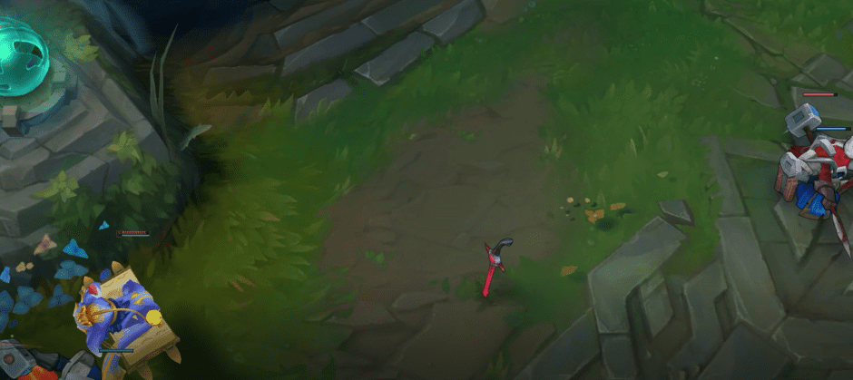 But unexpectedly glows red like in Riot's trailer