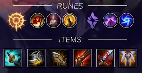 Recommended runes and items for Tristana in the bot lane