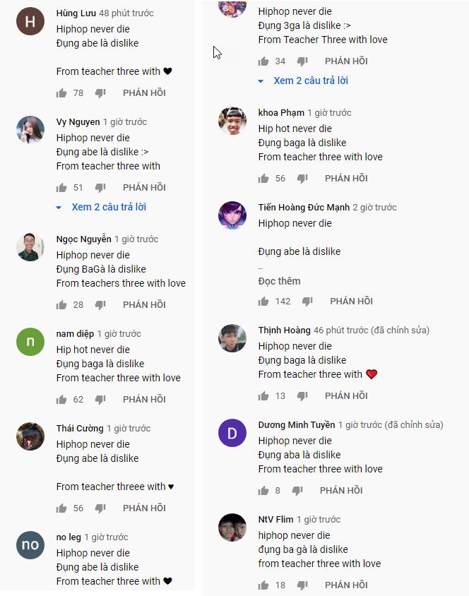 Not only dislikes, hundreds of spam comments from 'Abe' students were sent to Viva Network's clip