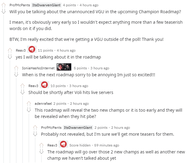 Riot Reav3 said that the champions in the voting are not the only ones that need reworking, they have even started another rework project already