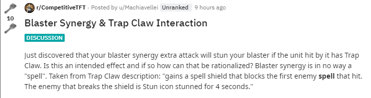 A player discovered the special interaction between Trap Claw and the Marksman combo