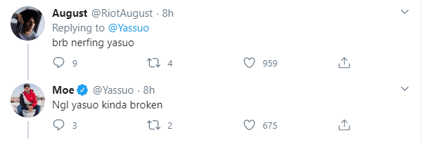 After praising Riot on April Fool's Day, Yassuo was threatened by Riot August to nerf 'the one' immediately