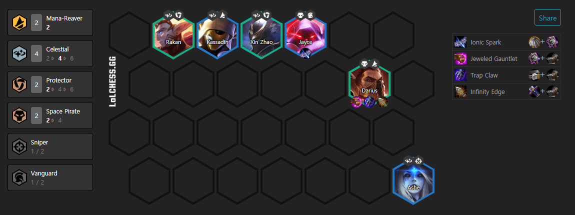 Infinity Edge and Guardian Angel are to maximize damage for Darius; for the third slot, you should choose Dragon's Claw, Quicksilver, or Guardian Angel as a defensive item