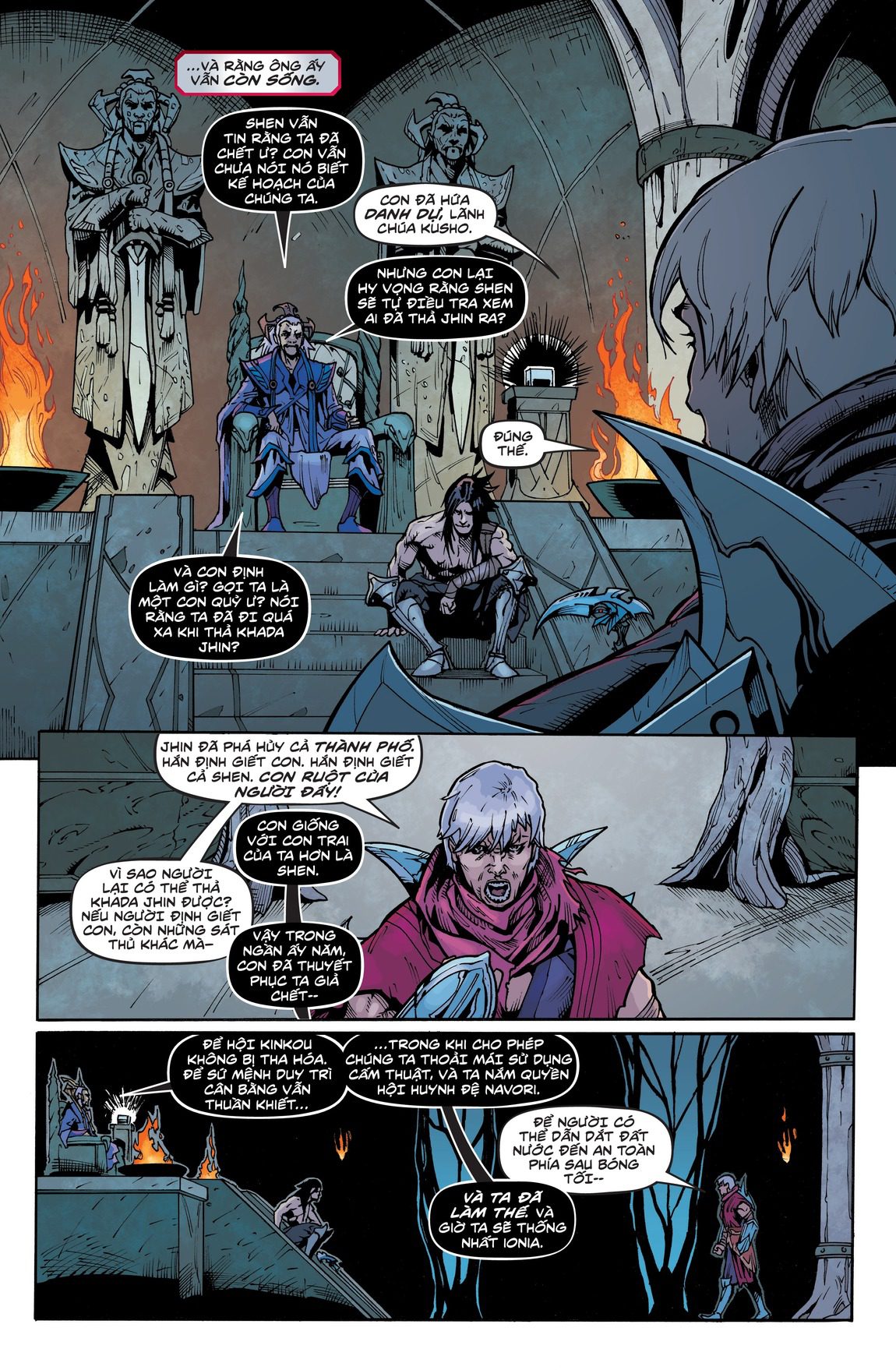 Kusho - Zed's Master and also Shen's father, appears in chapter 6 of the Zed comic, admitting he is the one behind the plot to dominate Ionia