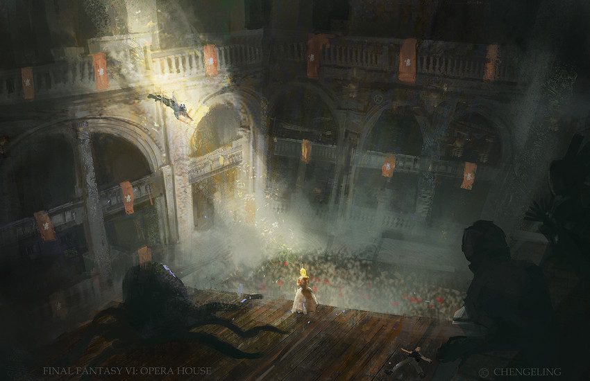 The Opera House in Final Fantasy VI and the legendary Wedding Waltz music. Image: Reddit.