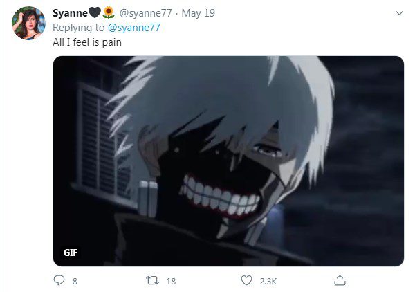 Syanne looked very sad when banned
