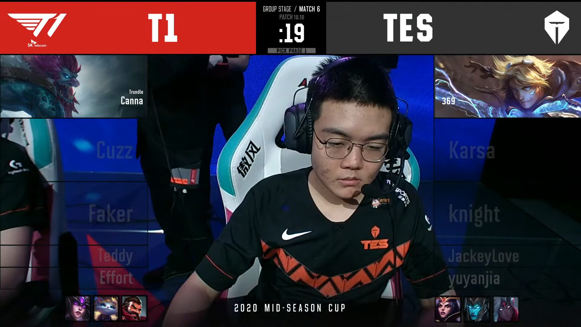 Some Chinese fans are convinced that 369's 'serious' expression is proof that... Canna indeed intended to mock Chinese teams