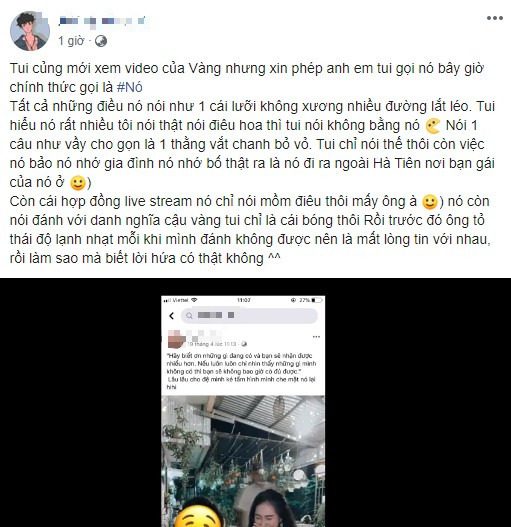Moreover, he exposed that Cậu Vàng claims to miss home but spends time going out with his girlfriend