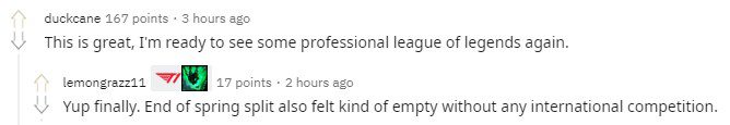 International gamers are visibly excited to witness high-level League of Legends matches after a void following the spring tournament