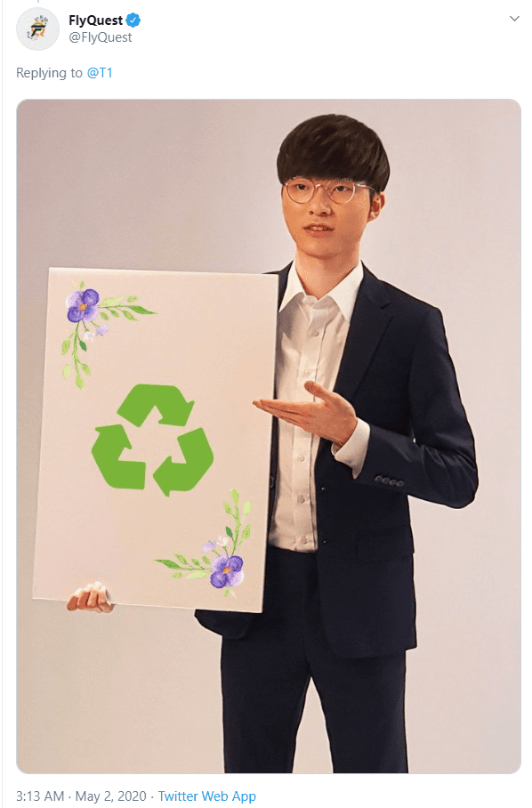 Fly Quest is well-known for being an environmental protection team, so they used this meaningful message