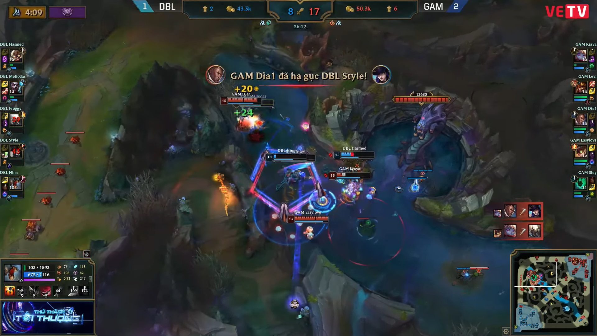 GAM Esports showed a dominant performance against Dashing Buffalo in the finals