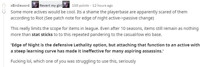 The community largely agrees