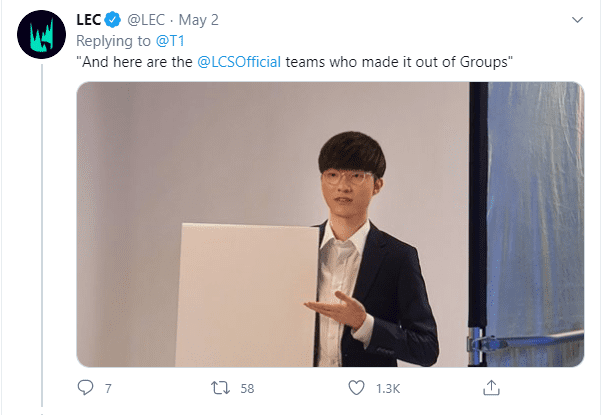 LEC: "And here are the number of North American teams that made it past the group stage last year, see, nothing"