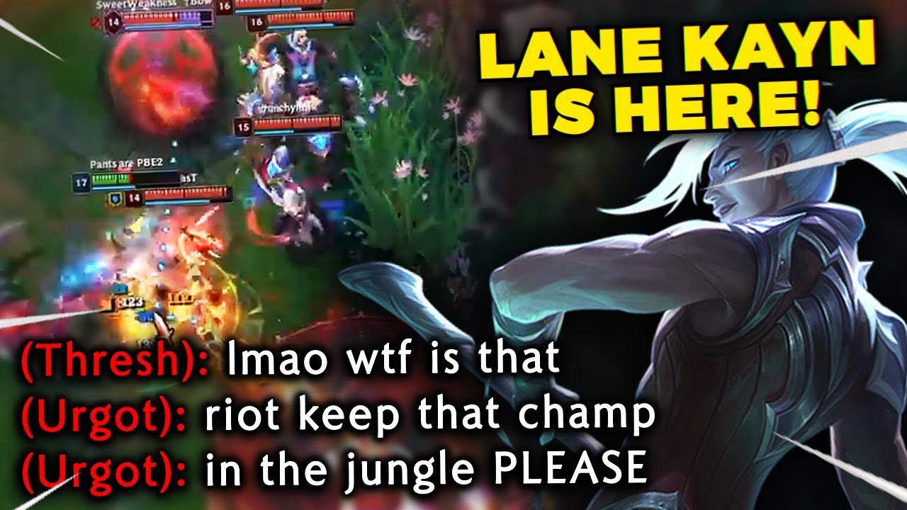 Kayn is proving to be an extremely annoying top lane champion with Rhaast's healing and strong stalling ability