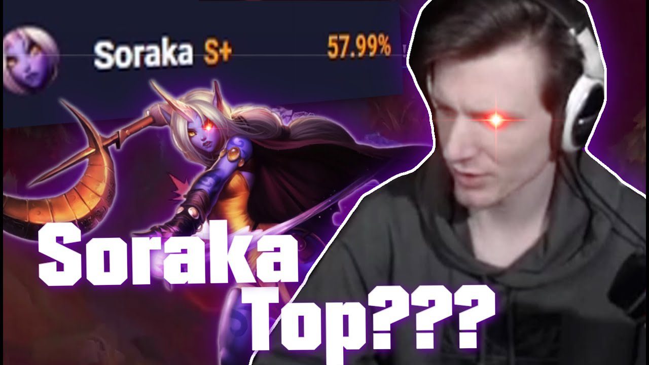 A Support Soraka with 2 items buffing at the 20-minute mark is normal, but a top Soraka needing 2 items like that at the 10-minute mark is an immense dominance