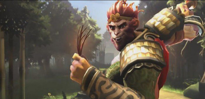 Plucking hairs to create clones, a familiar action of the 'Great Sage' excellently portrayed by Valve in DOTA2