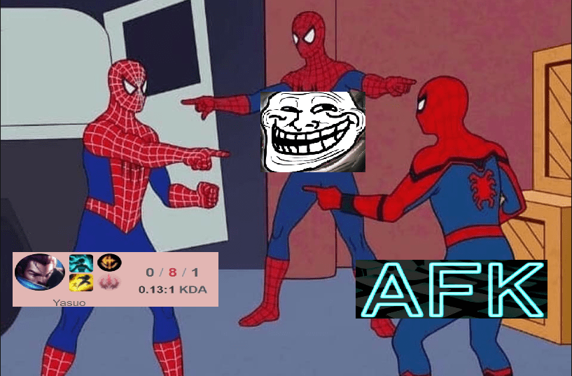 Game trolling, ruining games, and AFK in League of Legends are becoming increasingly common while the reporting and punishment system is barely effective.
