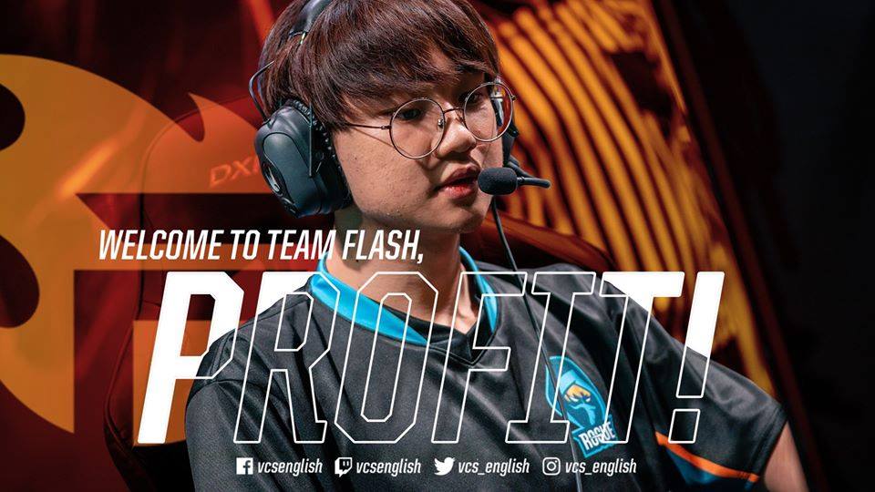 A product from the VCS English Fanpage that fans used temporarily to welcome Profit