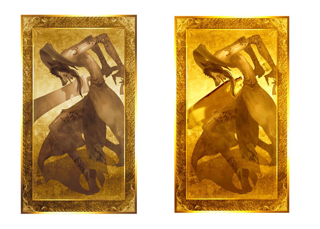 Original card compared to the 'Demon King Sting' version posted on EVOS Fanpage