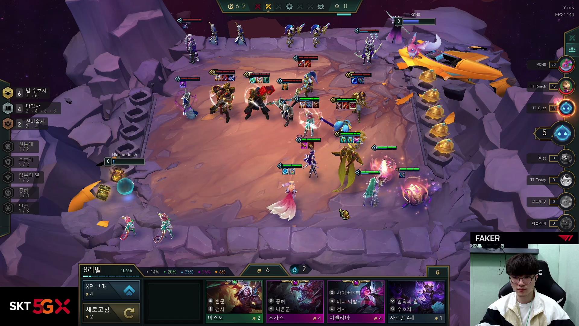 The 6 Star Guardians composition only brought Faker to top 4