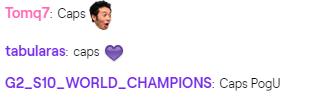 The community's affection for Caps.
