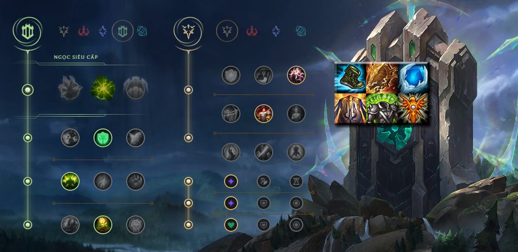 Recommended runes and items for Maokai