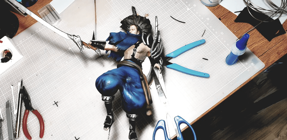 Completed Yasuo statue in its raw form