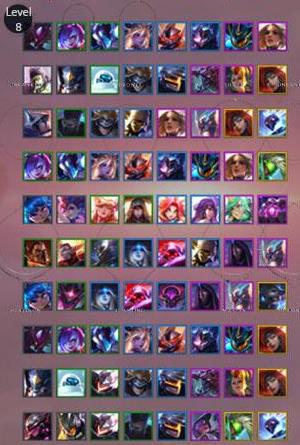 List of the most top 1 compositions at level 8 (in descending order)