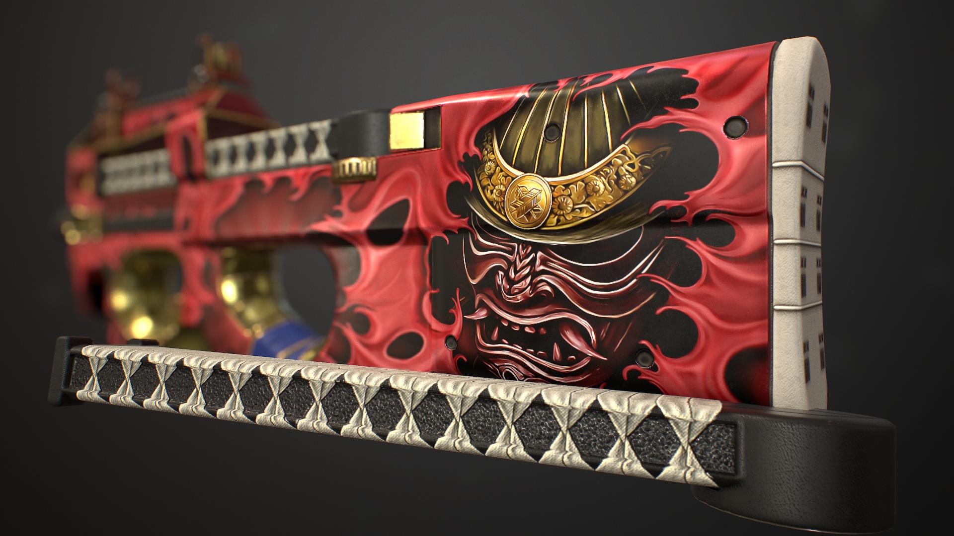 P90 Bushido - a trending skin on Reddit