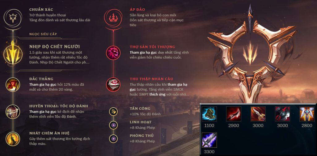 Recommended runes and items for Mid Lane Nocturne