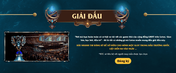 Click to register and fill in the necessary information to send to Team Đụt