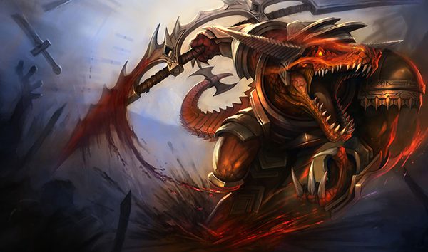 Facing off against monsters like Renekton, you can only 'put down your weapon'