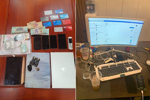 Seized evidence. Photo: CAND