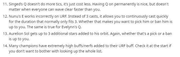 14 small tips for gamers to enjoy URF best, it seems this guy forgot tip number 14, so the title only says 13