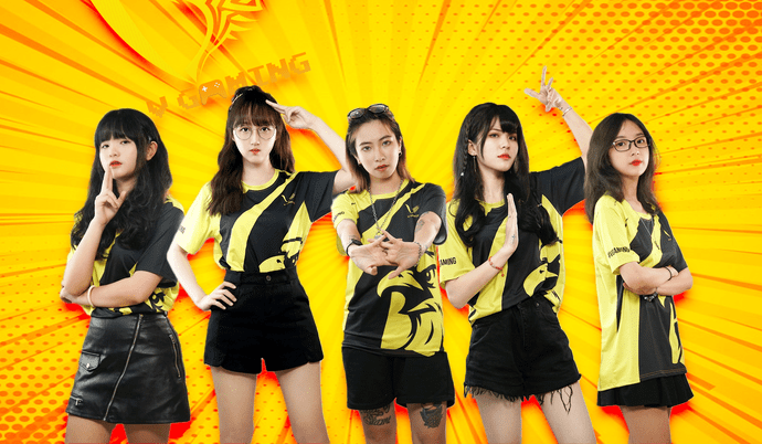 V Gaming female team - reigning champions of Vietnamese women’s League of Legends