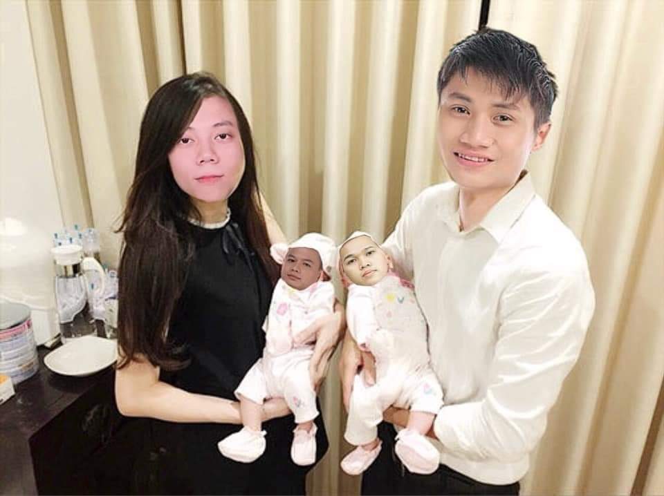 Meme about BiBi and Hong Anh's convincing victory from yesterday