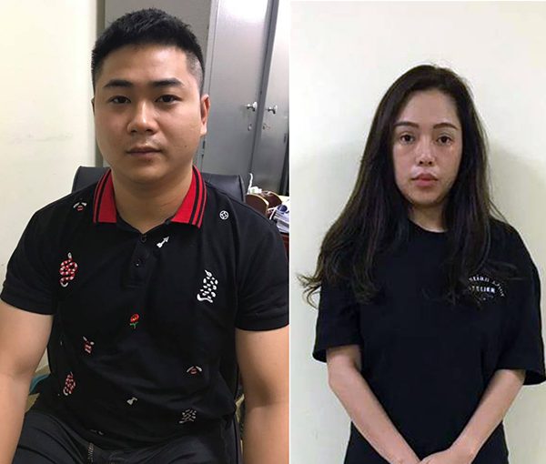 Two masterminds of the 20 trillion VND gambling ring, including Hương Ly, wife of famous AoE player Hưng Nhổn. Photo: CAND