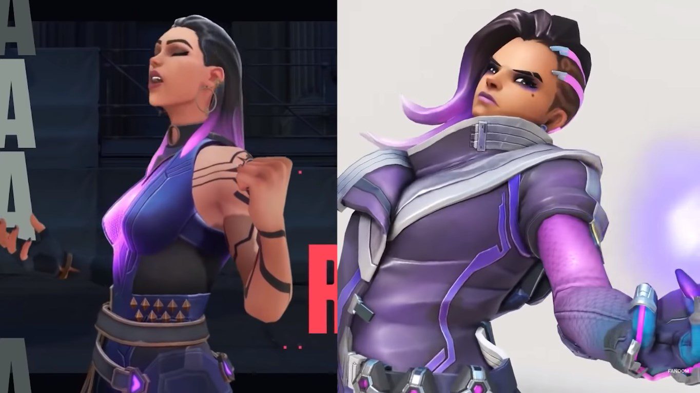 2 examples from Honest Game Trailer about the 'Pepsi version' of OverWatch that VALORANT possesses