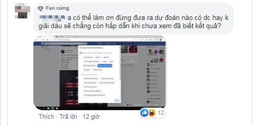 Some even considered reporting Hoàng Luân's post to ensure the excitement of the tournament
