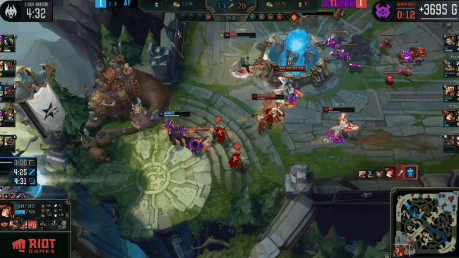 Ignoring the enemy's Nexus, Faker solely focused on defeating Mordekaiser