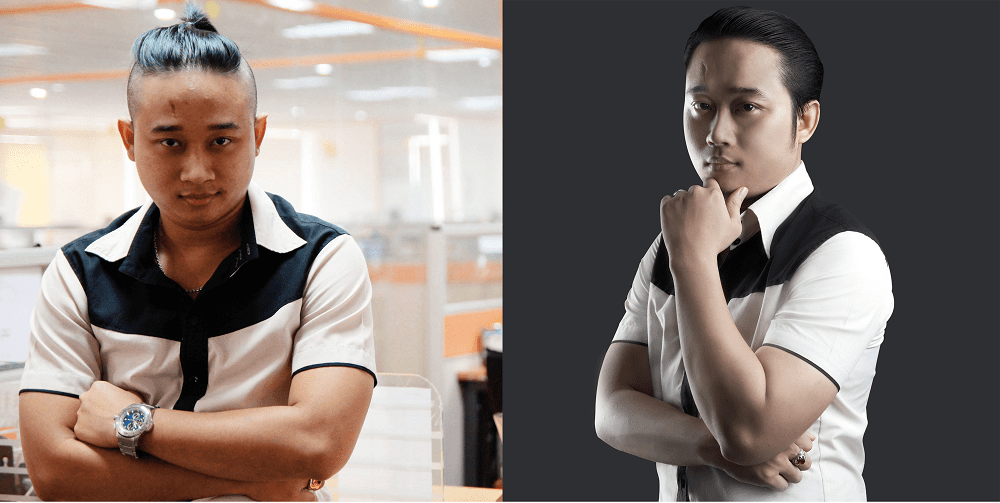 Tuấn Khó Đỡ back then and Tuấn Dễ Đỡ now.