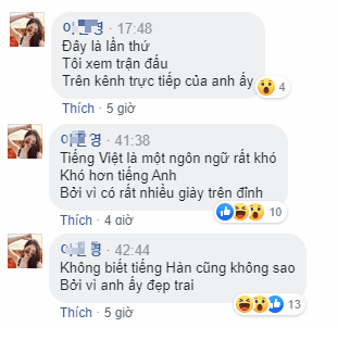The comments from this girl were automatically translated into Vietnamese using Facebook's feature