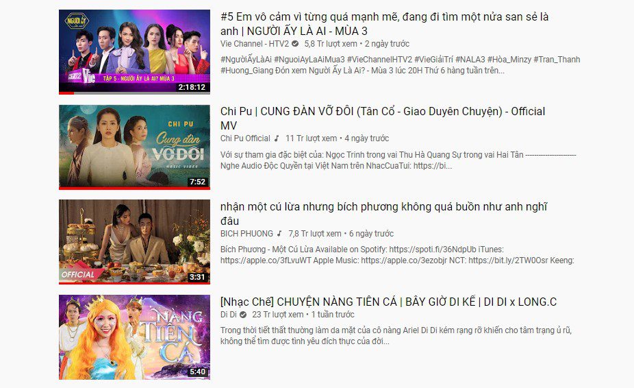 Episode 5 of Who Is That Person Season 3 featuring Noway - Cara Phuong rises to top 1 Trending on YouTube after 2 days of airing, surpassing even hits from Vpop like 'Cung Dan Vo Doi' (Chipu) and 'Mot Cu Lua' (Bich Phuong)