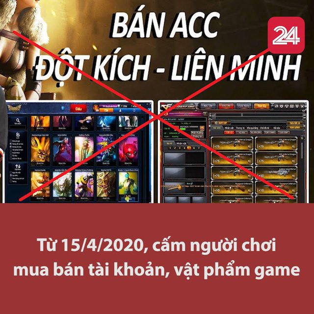 In Vietnam, selling game accounts has been banned, but it's unclear overseas