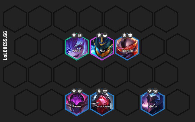 You need to complete 3 Pilots as quickly as possible, the backline can be a choice between Sorcerer and additional Assassins based on what you receive