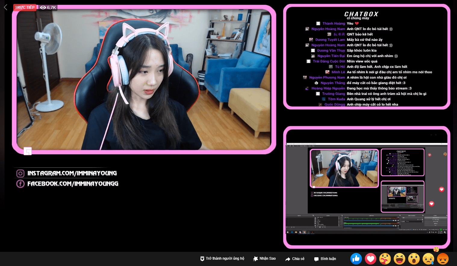 In the latest stream, Mina Young even teared up while talking about being threatened by some of Nhism's fans