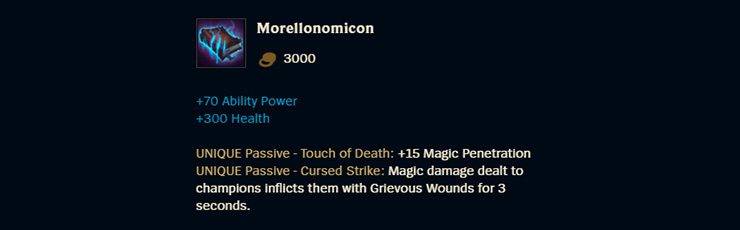 One Morello's Evil Tome is not enough to stop the current rampant healing situation