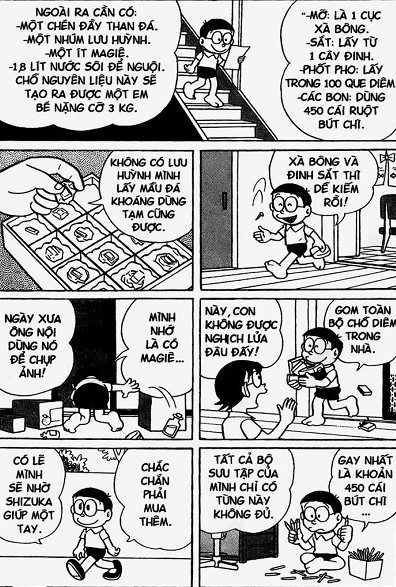 Nobita tinkering to use the dangerous gadget 'Human Production Machine'. Can a kid with poor intelligence be clever enough to do this?