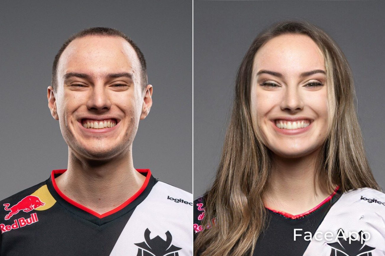 Whether as a girl or a boy, G2 Perkz still maintains a very funny face