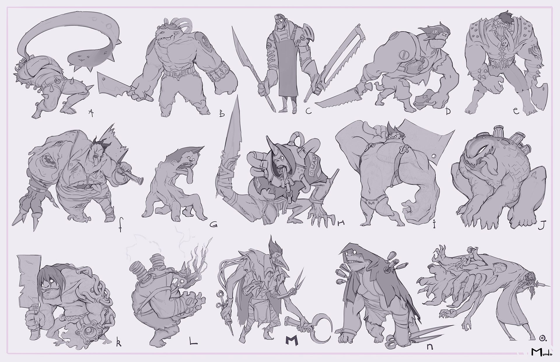 The initial designs of Dr. Mundo are somewhat bizarre.